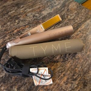 TYME Rose Gold Hair Straightener with Gold Plates